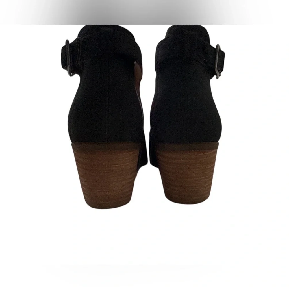 Lucky Brand Black Open-Toe Block Heel Sandal/Bootie/Mule - Women’s Size 8 - Picture 7 of 10